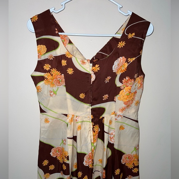 Vintage Penny’s Hawaiian Maxi Long Dress Sleeveless Tank Floral Women’s Small - Picture 7 of 11